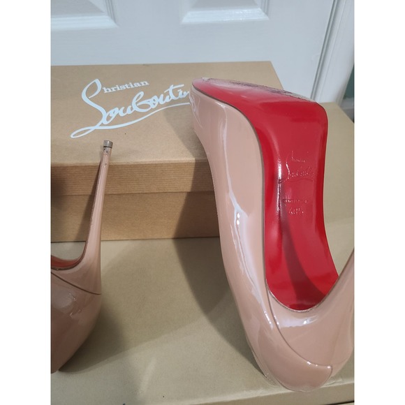 Christian Louboutin Dorissima 100 Nude Patent Leat - Picture 5 of 5